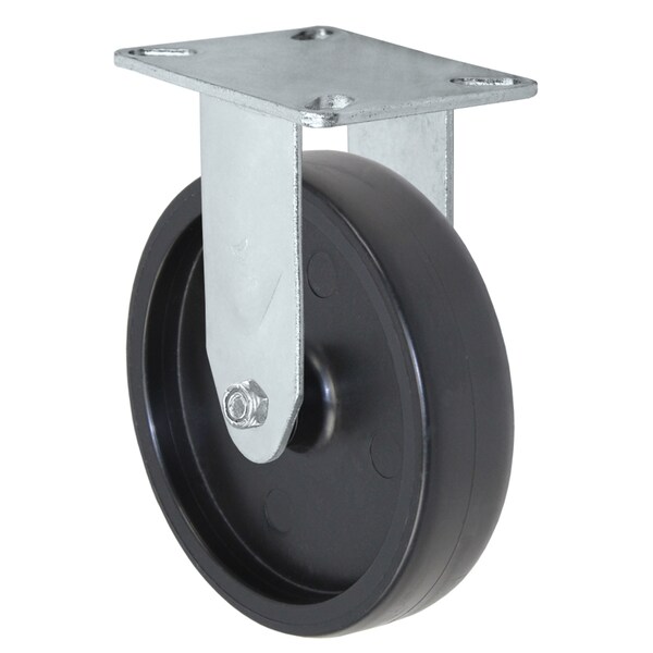 5"x1.25" Light Duty Polyolefin (Plastic) Wheel, Rigid Caster, 300l